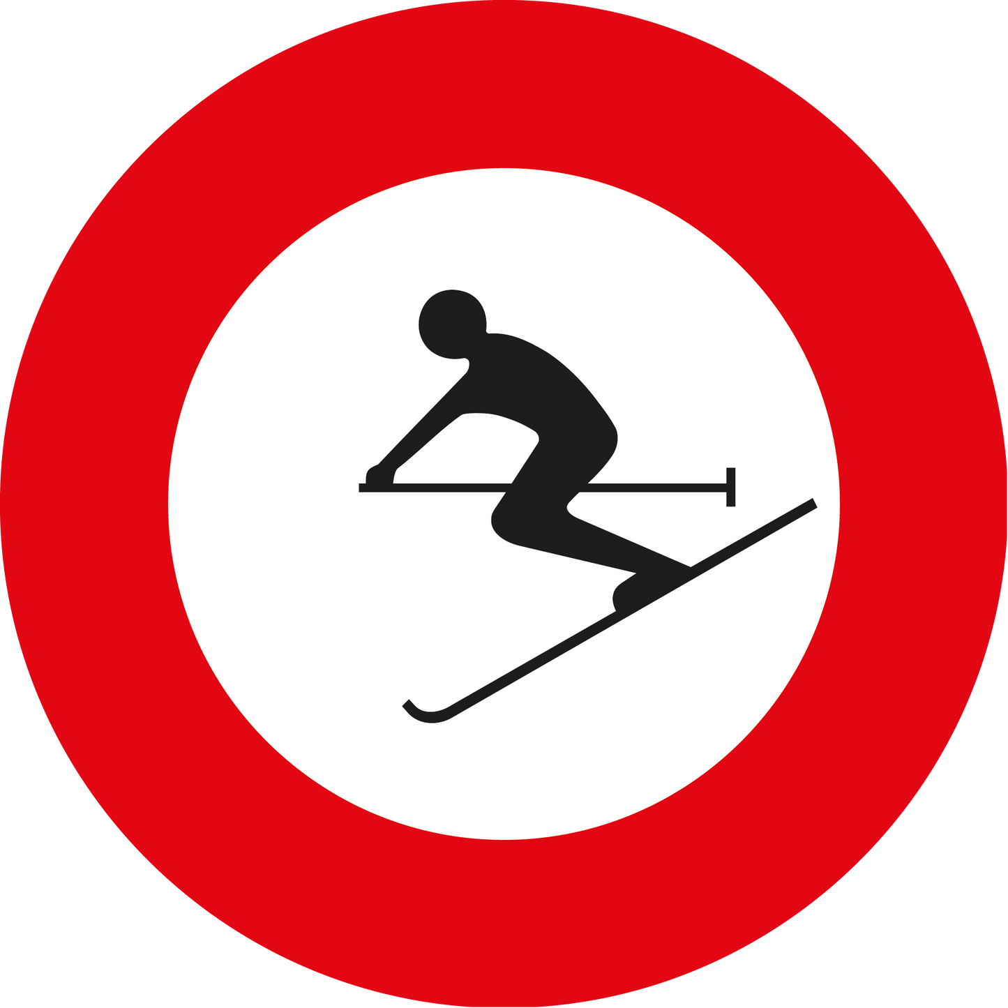 Vorschriftssignal 2.15.1 Skifahren verboten 60cm HIP/R2