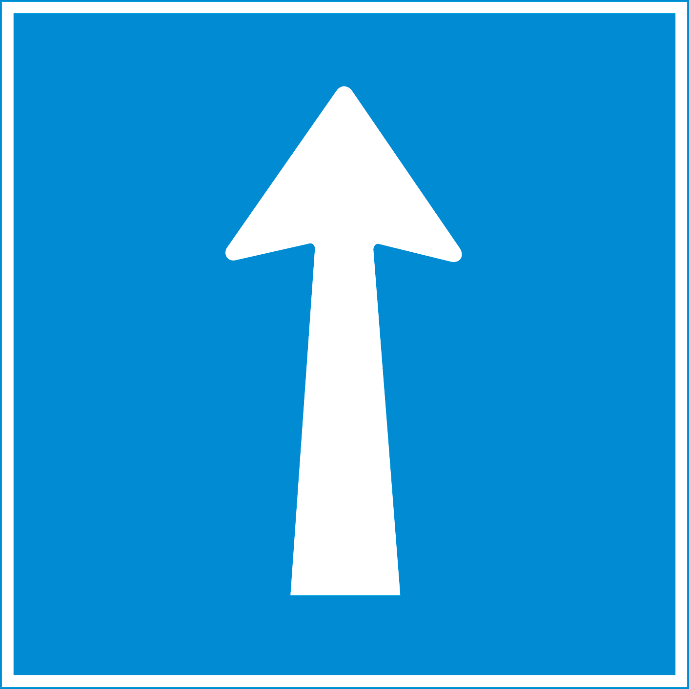 Hinweissignal 4.08 Einbahnstrasse 50cm HIP/R2